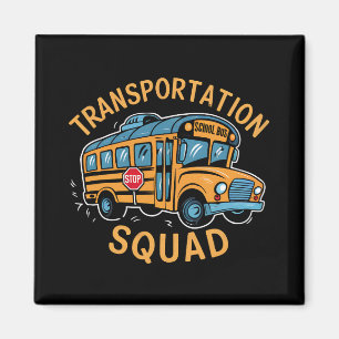 Aimant Équipe de transport de conducteurs d'autobus scola