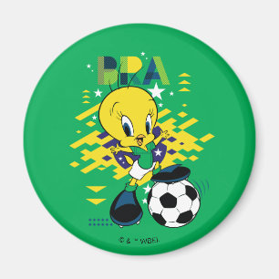 Aimant Équipe de TWEETY™ Brésil Graphisme de football