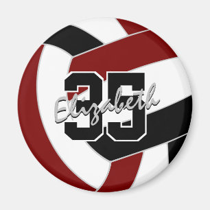 Aimant équipe de volley-ball noir marron couleurs cadeaux