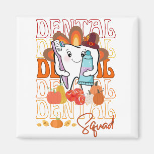 Aimant Équipe dentaire de Thanksgiving Festive Dental Tea
