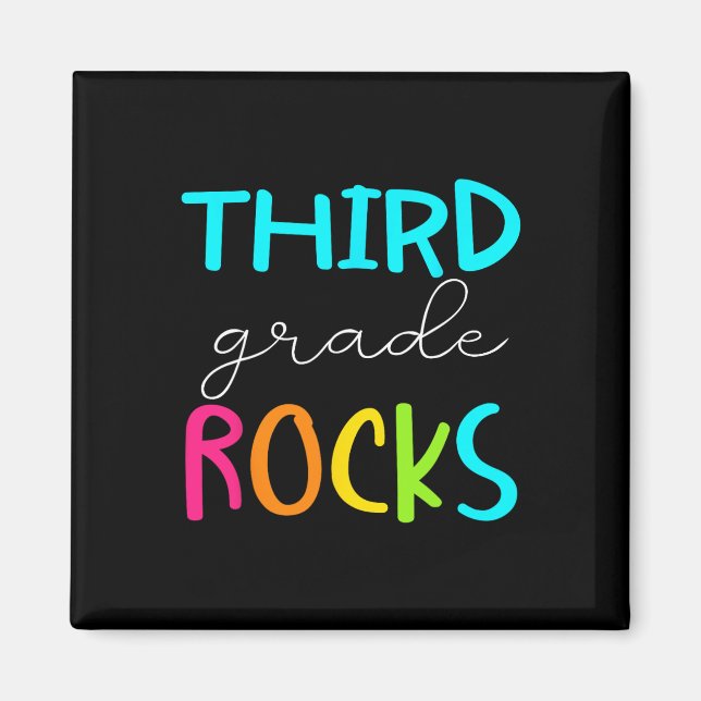 Aimant Équipe des Rocks de 3e année Enseignant (Devant)