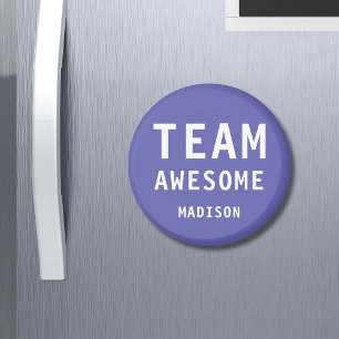 Aimant Équipe drôle Nom personnalisé Awesome Violet