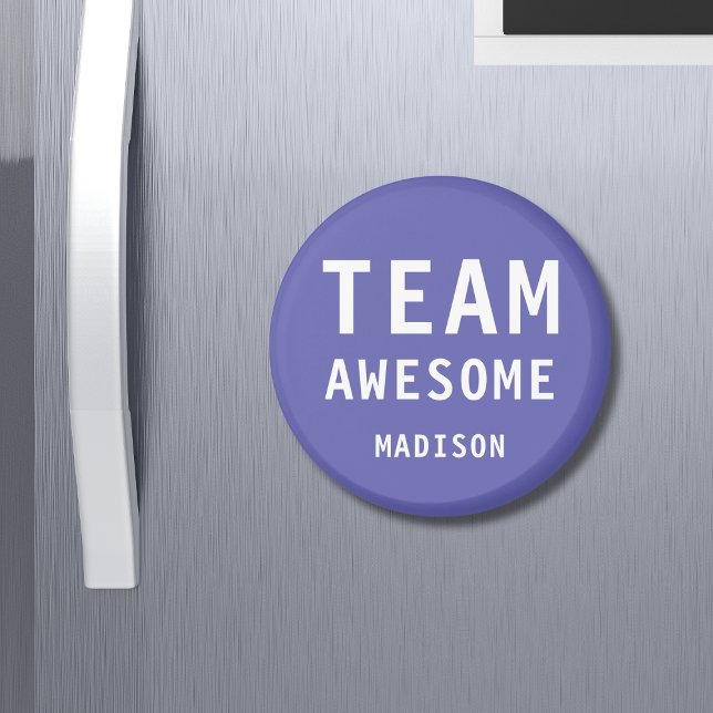 Aimant Équipe drôle Nom personnalisé Awesome Violet (Créateur téléchargé)