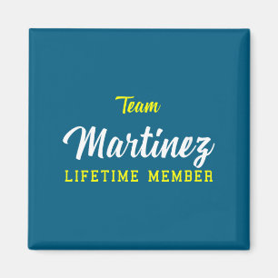 Aimant Équipe féminine Martinez Membre à vie Nom de famil