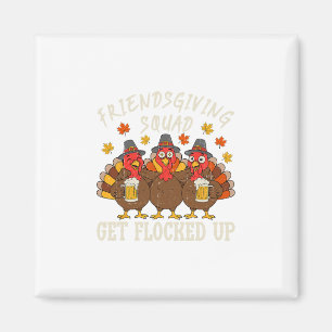 Aimant Équipe Friendsgiving Dinde Thanksgiving Amis Boire