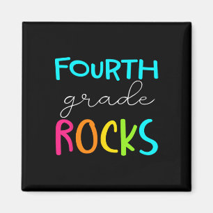 Aimant Équipe Grade Rocks enseignant de 4e année