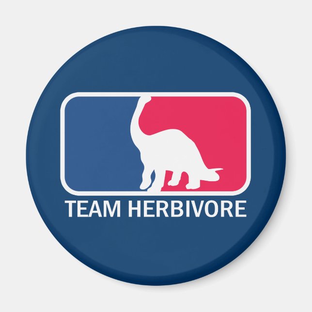 Aimant Équipe Herbivore Vegetarian Vegetarian Vegetarian (Devant)