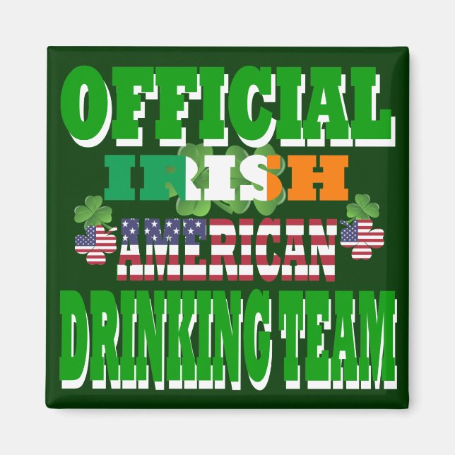 Aimant Équipe irlandaise officielle de boisson (Devant)