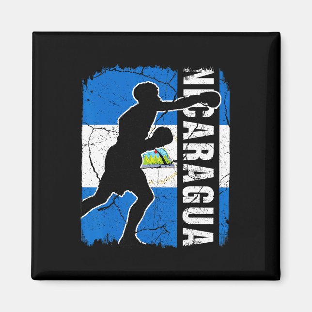 Aimant Équipe nicaraguayenne de boxe Nicaragua Drapeau de (Devant)