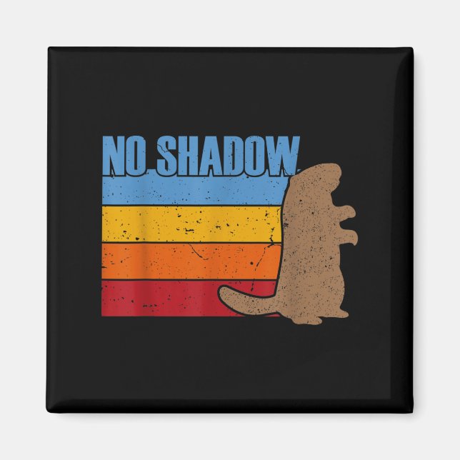 Aimant Équipe No Shadow Groundhog - Groundhog Rétro Vinta (Devant)