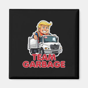 Aimant Équipe poubelle Donald Trump Élection 2025 Drôle