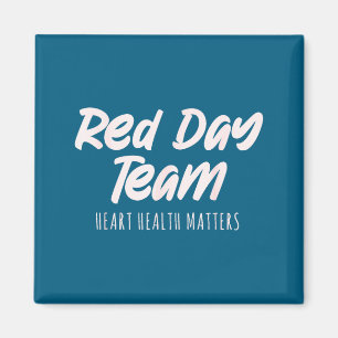 Aimant Équipe Red Day Santé cardiaque Sensibilisation aux