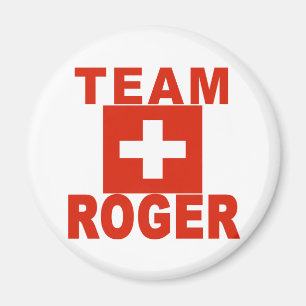 Aimant Équipe Roger avec drapeau suisse