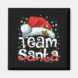 Aimant Équipe Santa Claus Noël Famille Pyjama Assorti