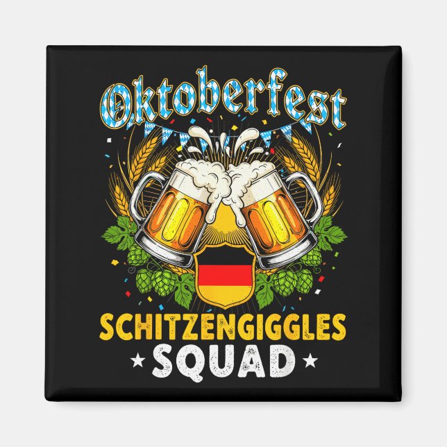 Aimant Équipe Schitzengiggles Bière de Munich Bavaroise  (Devant)