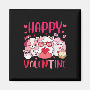 Aimant Équipe Squish Cadeaux de Saint-Valentin heureux Mi