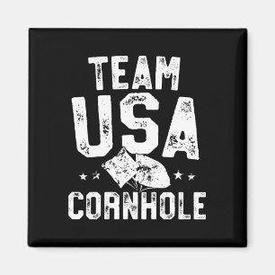 Aimant Équipe USA championne de cornhole sac de haricot l