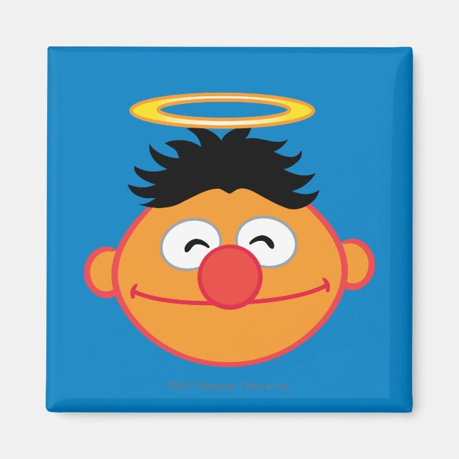 Aimant Ernie Visage Souriant avec un Halo (Devant)