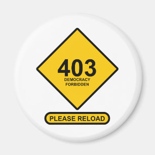 Aimant Erreur 403 : Démocratie interdite