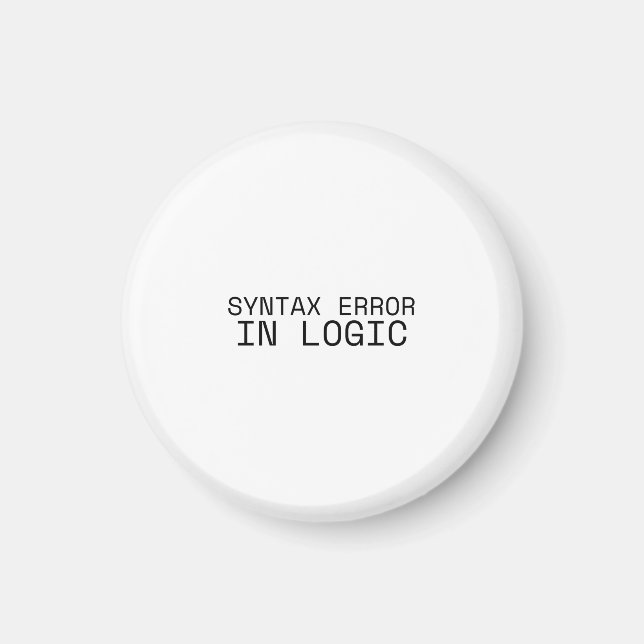 Aimant Erreur de syntaxe dans la machine à écrire minimal (Devant)