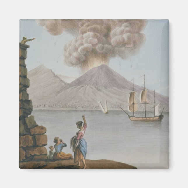 Aimant Éruption du Vésuve, lundi 9 août 1779, plat (Devant)