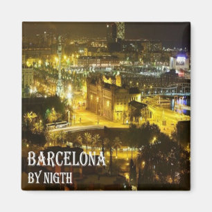 Aimant ES - Espagne - Barcelone par nuit