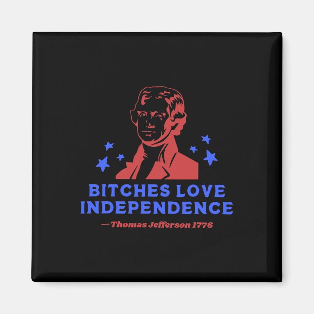 Aimant Es Love Independence Funny 4 juillet Thomas Jeff (Devant)