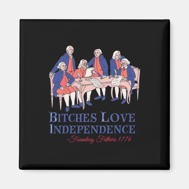 Aimant Es Love Independence Thomas Funny 4 juillet (Devant)