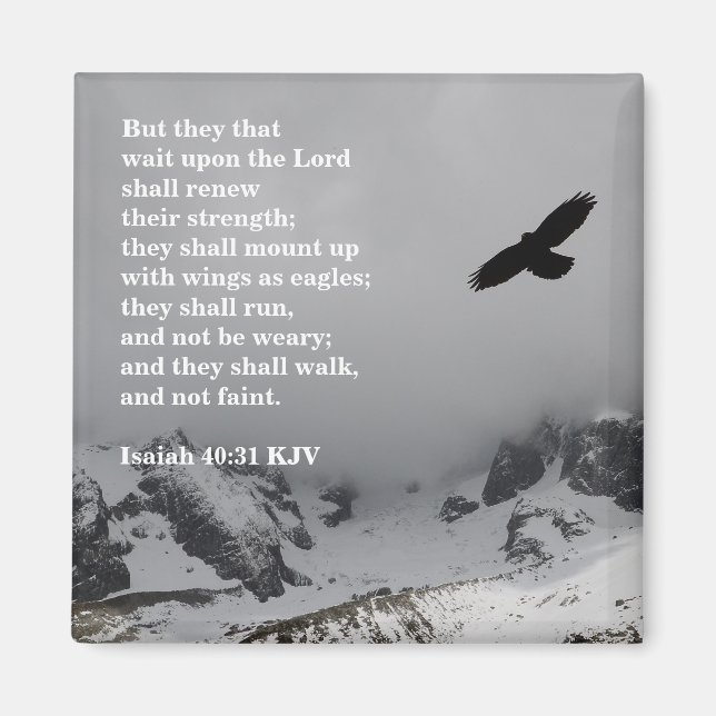 Aimant Esaïe 40:31 - Mais ceux qui attendent sur le Seign (Devant)
