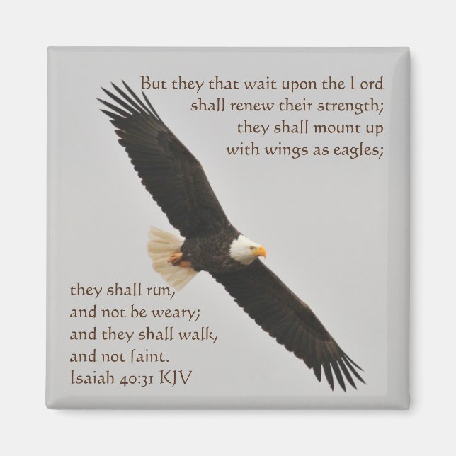 Aimant Ésaïe 40:31 Mais ceux qui attendent sur le Seigneu (Devant)