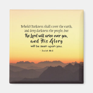 Aimant Esaïe 60:2 L'obscurité couvrira la Bible de la Ter