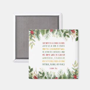 Aimant Ésaïe 9:6 Pour nous un enfant est né Noël