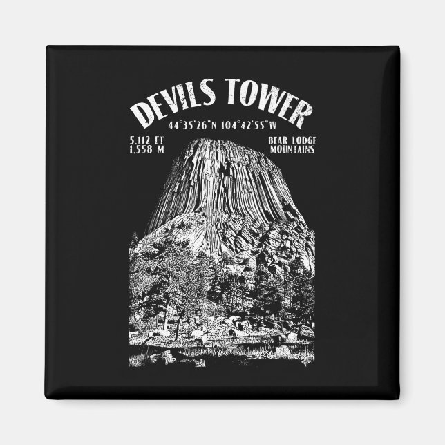 Aimant Escalade Grimpeur Devils Tower Bear Lodge Grimpe (Devant)