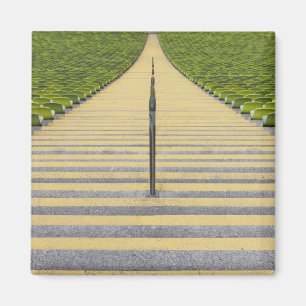 Aimant Escalier du stade entre rangées de sièges verts