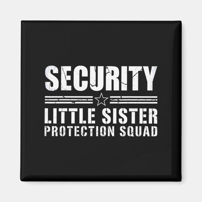 Aimant Escouade de protection de petite sœur de sécurité  (Devant)