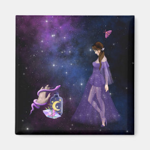 Aimant Esoteric Witchcraft Magick Purple Cadeau Pour Sorc