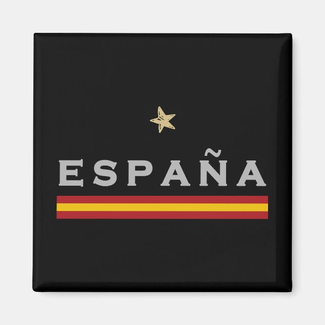 Aimant Espagne maillot de football drapeau espagnol (Devant)