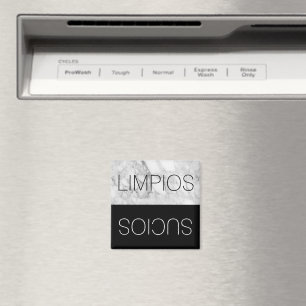 Aimant Espagnol Español Faux Marble Clean Lave-vaisselle