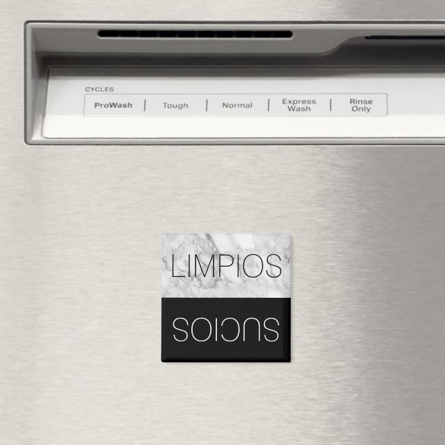 Aimant Espagnol Español Faux Marble Clean Lave-vaisselle  (In Situ (Lave-vaisselle))