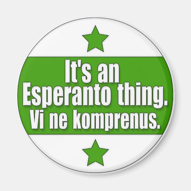 Aimant EsperantoThing (Devant)