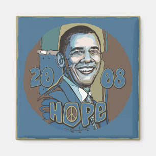 Aimant Espoir du portrait 2008 d'Obama