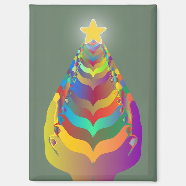 Aimant Espoir et convivialité de Noël (Recto)