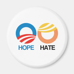 Aimant ESPOIR (Obama) contre la HAINE (atout)