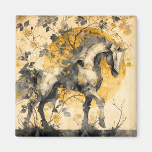 Aimant Esprit Botanique Vintage Cheval Blanc Vignes Flora