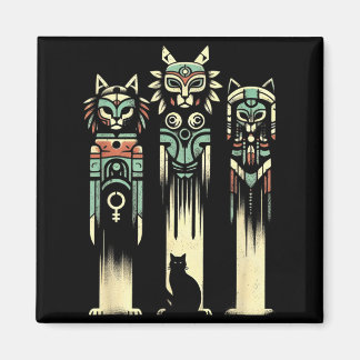 Aimant Esprits du Totem des Chats - Chat Époïque Hallowee