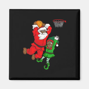 Aimant Esquisse Noir Afro-Américain Père Noël Dunk Elf