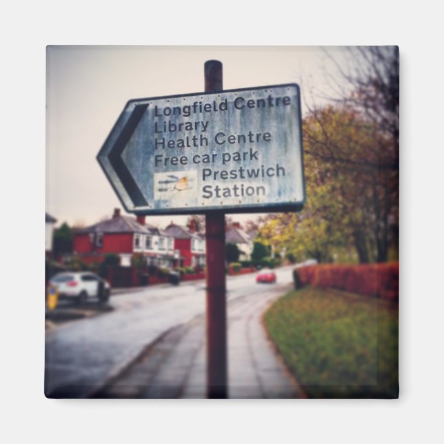 Aimant Est-ce le chemin pour le village de Prestwich ? (Devant)