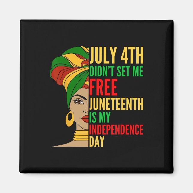 Aimant Est-ce que ma fête de l'Indépendance est noire His (Devant)