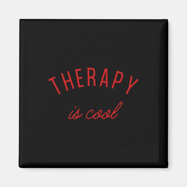 Aimant Est-Cool Thérapeute de sensibilisation aux problèm (Devant)