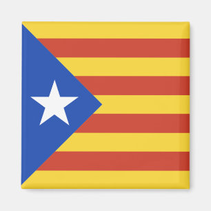 Aimant Estelada - Drapeau catalan avec l'étoile